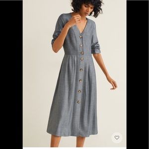 Mango Herringbone Dress